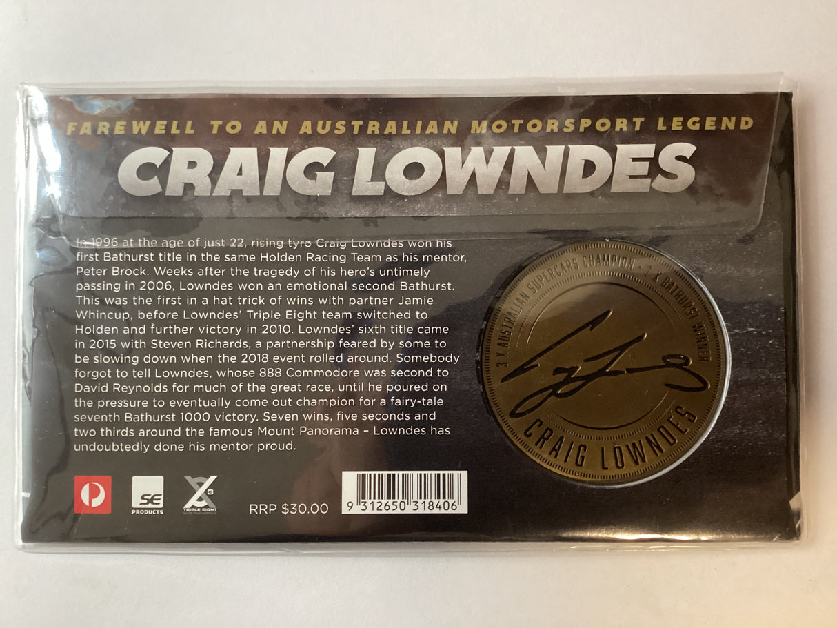 2018 Craig Lownes 888 Legends Medallion PMC. 2018 Made.