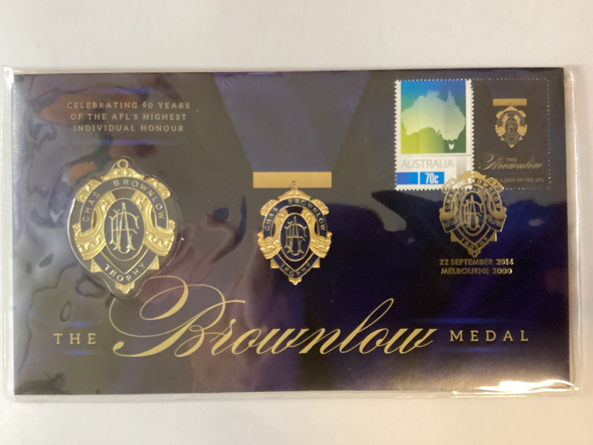 2014 The Brownlow Medal 90th Anniversary Dual Medallion Set. 2500 Made.