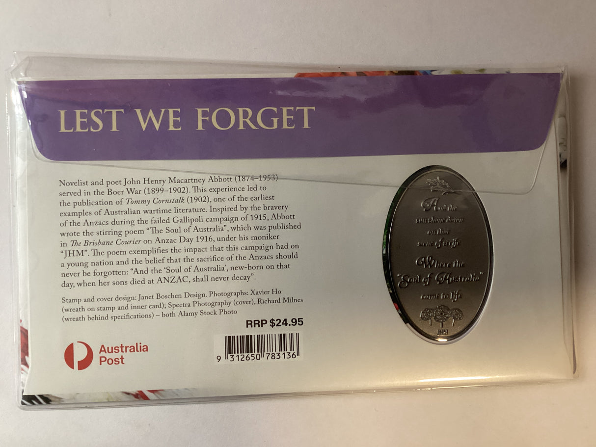 2021 Lest We Forget Medallion PMC. 2000 Made.