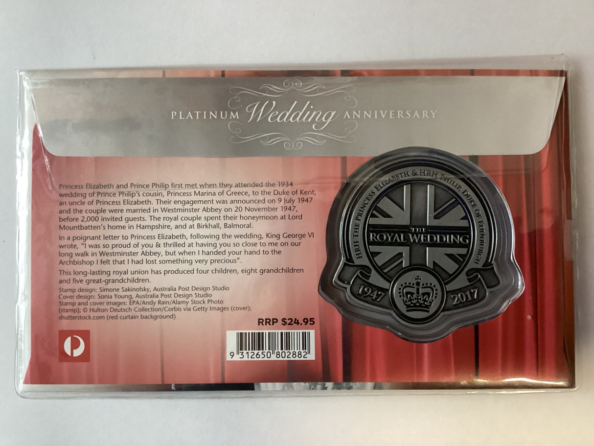 2017 Platinum Wedding Anniversary Medallion PMC. 3500 Made.