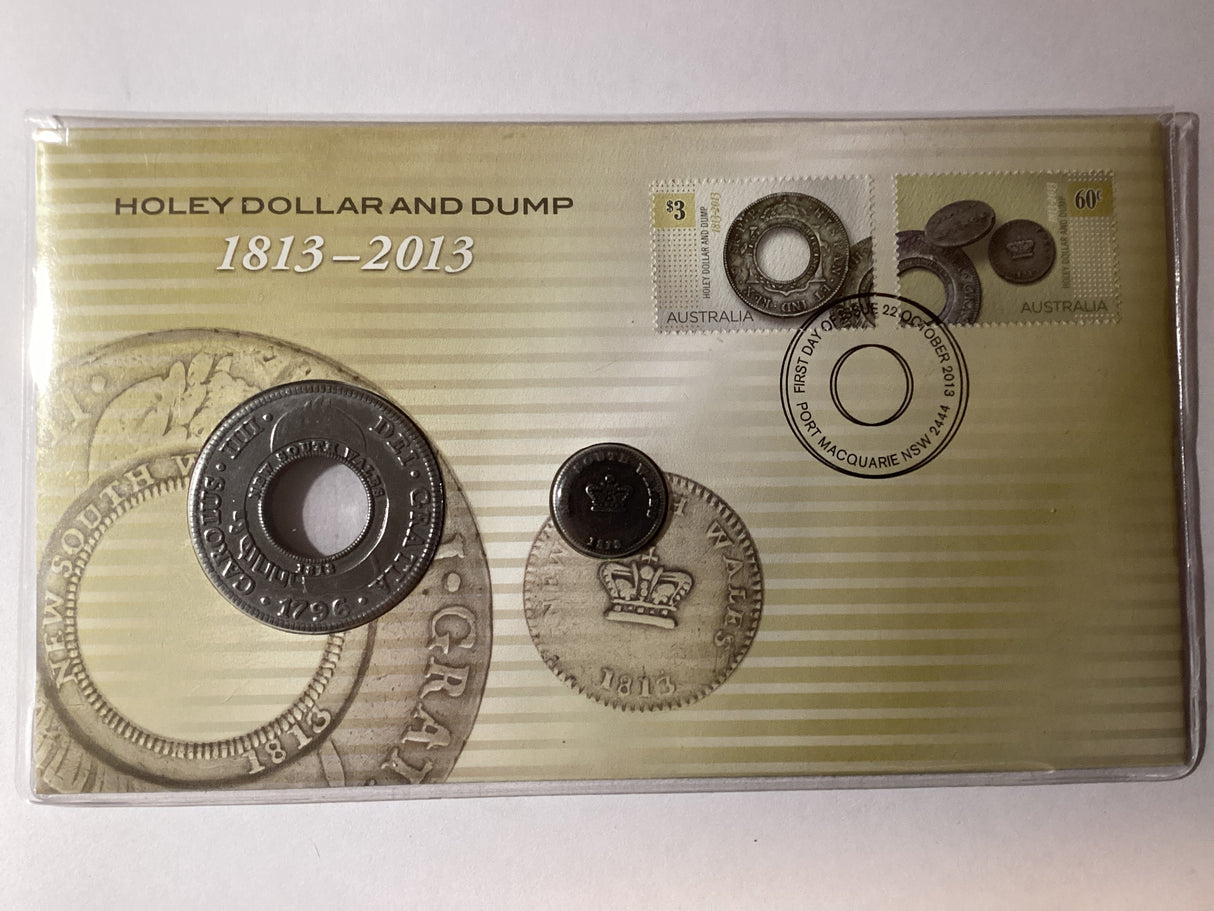 2013 Holey Dollar and Dump Bicentenary Dual Medallion PMC. 5000 made.