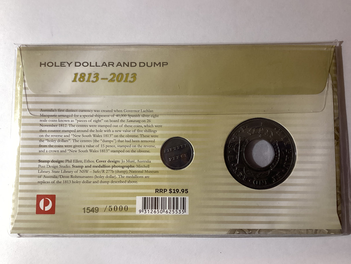 2013 Holey Dollar and Dump Bicentenary Dual Medallion PMC. 5000 made.