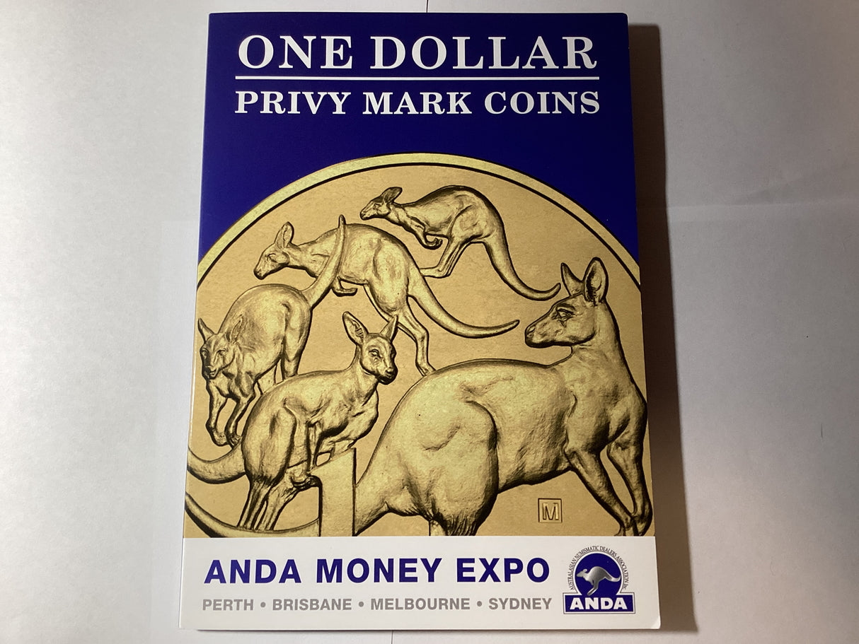 2016 ANDA Money Expo Complete Mob of Roos 4 Coin Folder. ‘P’, ‘B’, ‘M’, ’S’ Privy Mark Coins.