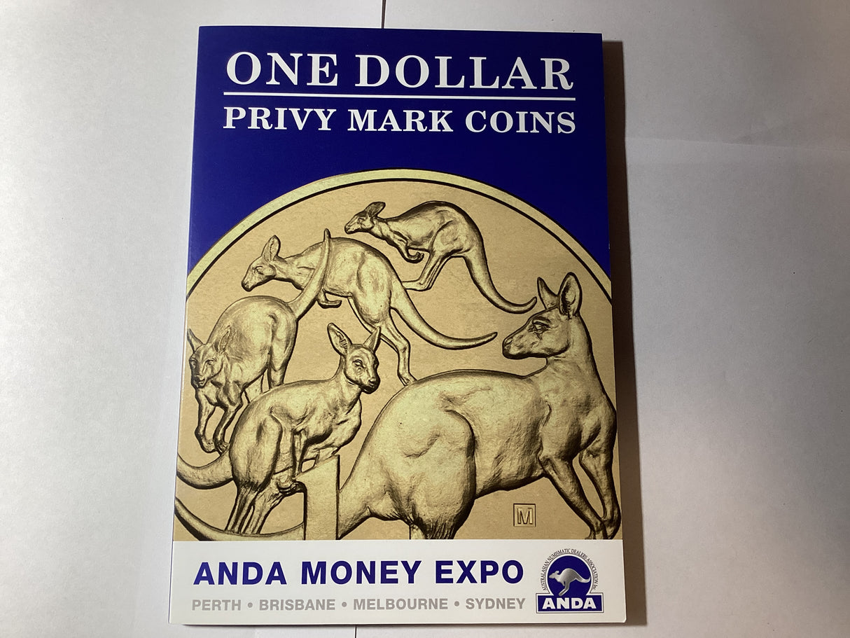 2017 ANDA Money Expo Complete Mob of Roos 4 Coin Folder. P, B, M, S Privy Mark Coins.