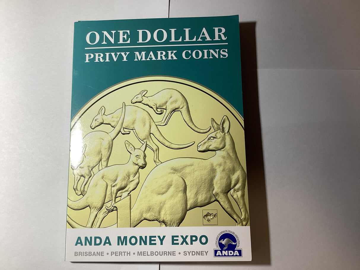 2022 ANDA Money Expo Complete Mob of Roos 4 Coin Folder. Barrier Reef Anemonefish, Whale Shark, Weedy Seadragon, Eastern Blue Groper Privy Mark Coins.