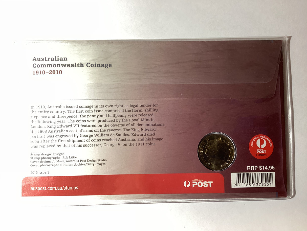 2010 Australian Commonwealth Coinage 1910-2010 PNC. Royal Philatelic Society of Victoria. 300 made.