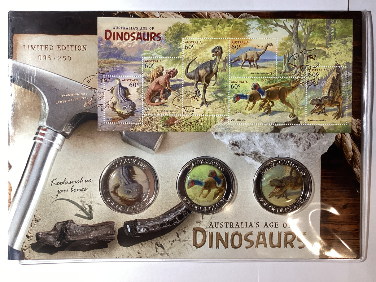 2013 Australia’s Age of Dinosaurs Impressions Three Medallion PMC. 250 made.