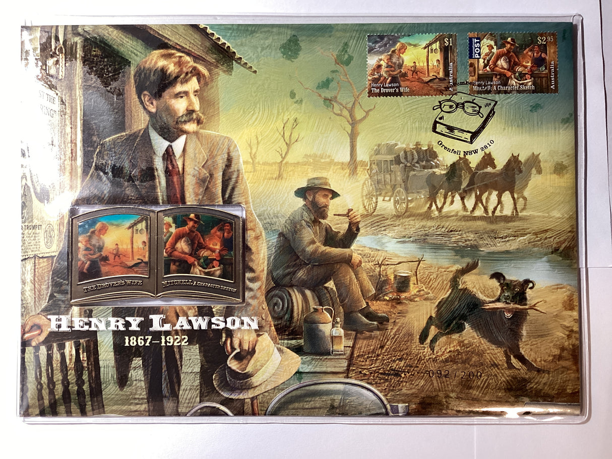 2017 Henry Lawson 1867-1922 Impressions Medallion PMC. 200 Made.