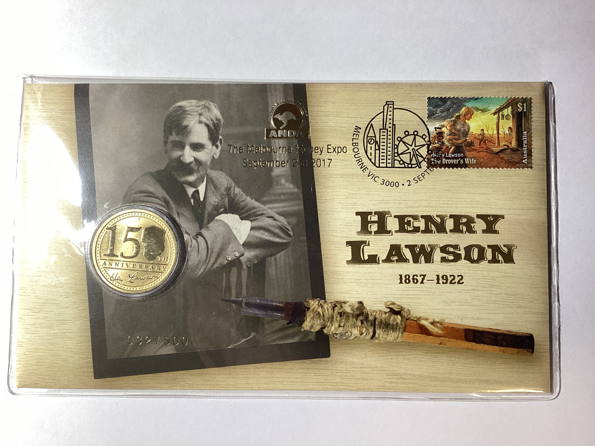 PNC - 2017 Henry Lawson 1867-1922 ANDA release. Melbourne Money Expo. 500 Made.