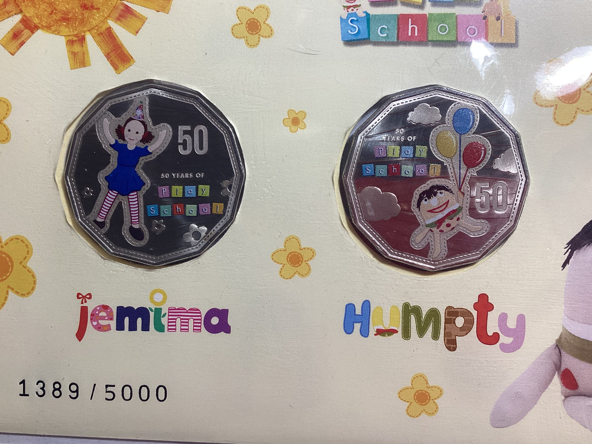 2016 50c Dual Coin PNC. Play School. Jemima and Humpty.