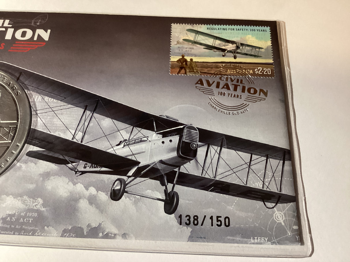 2020 100 Years of Civil Aviation PMC. Impressions Release. 150 Made.