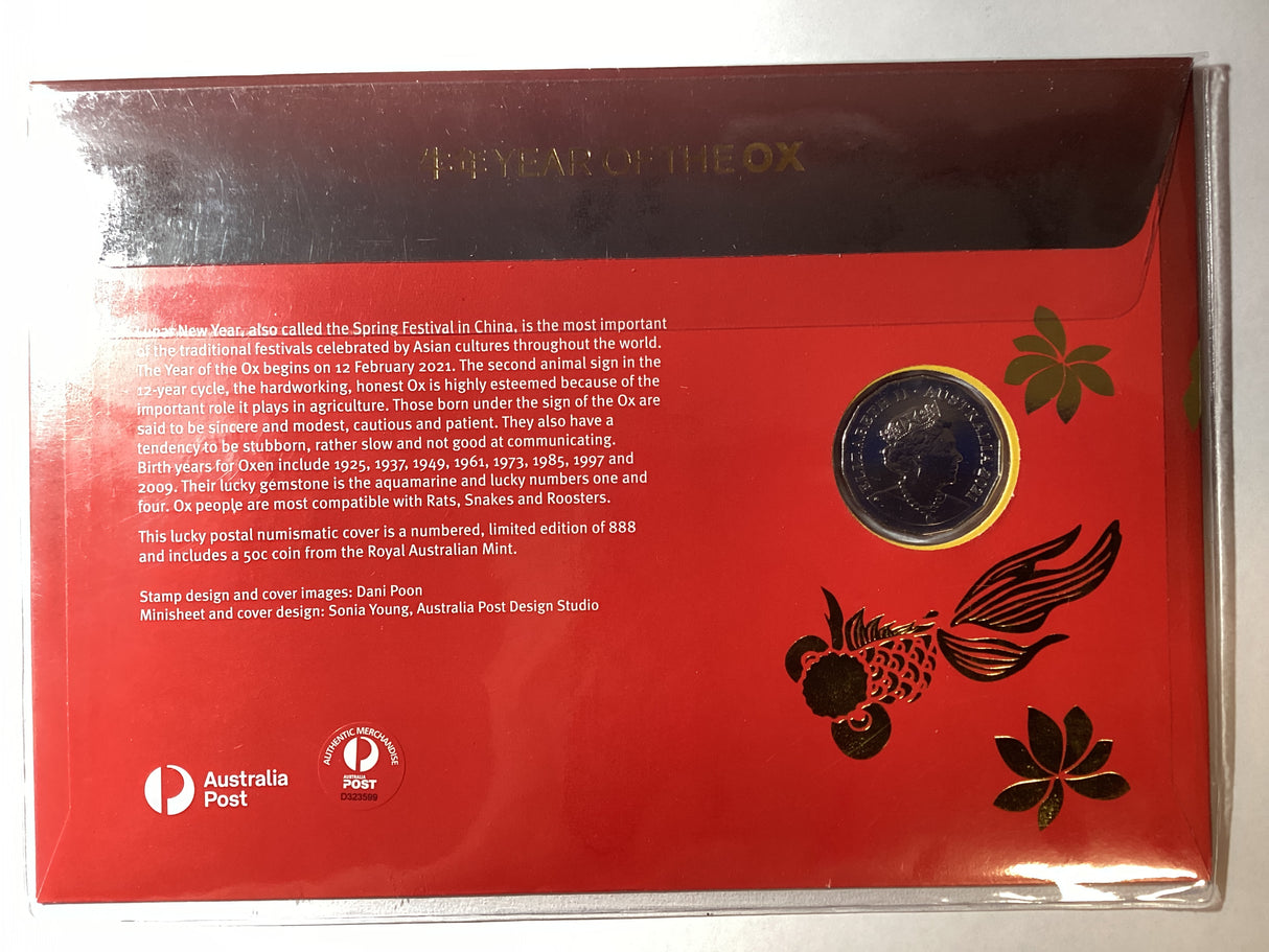 2021 Year of the Ox 50c Impression PNC release. 888 made.