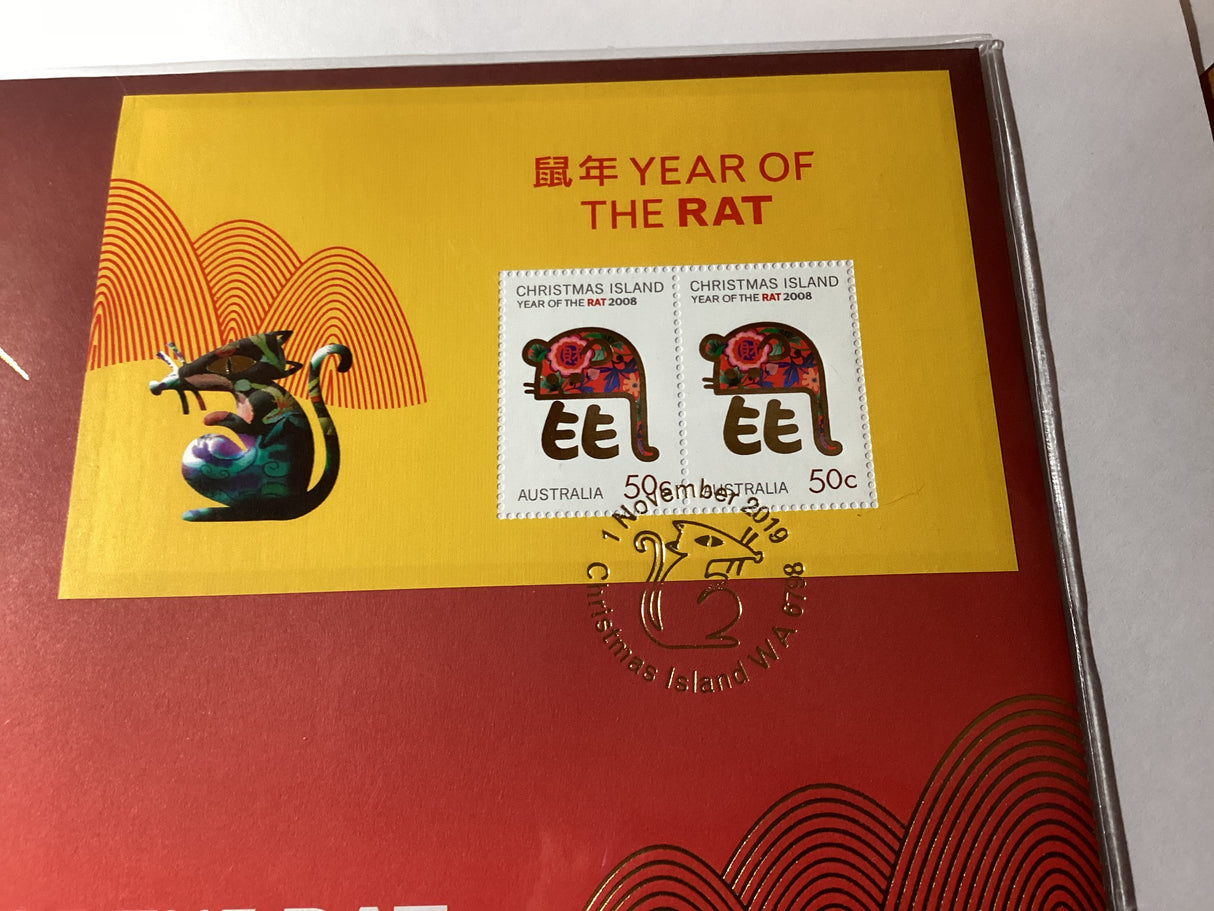 2019 Year of the Rat 50c Impression PNC release. 888 made.
