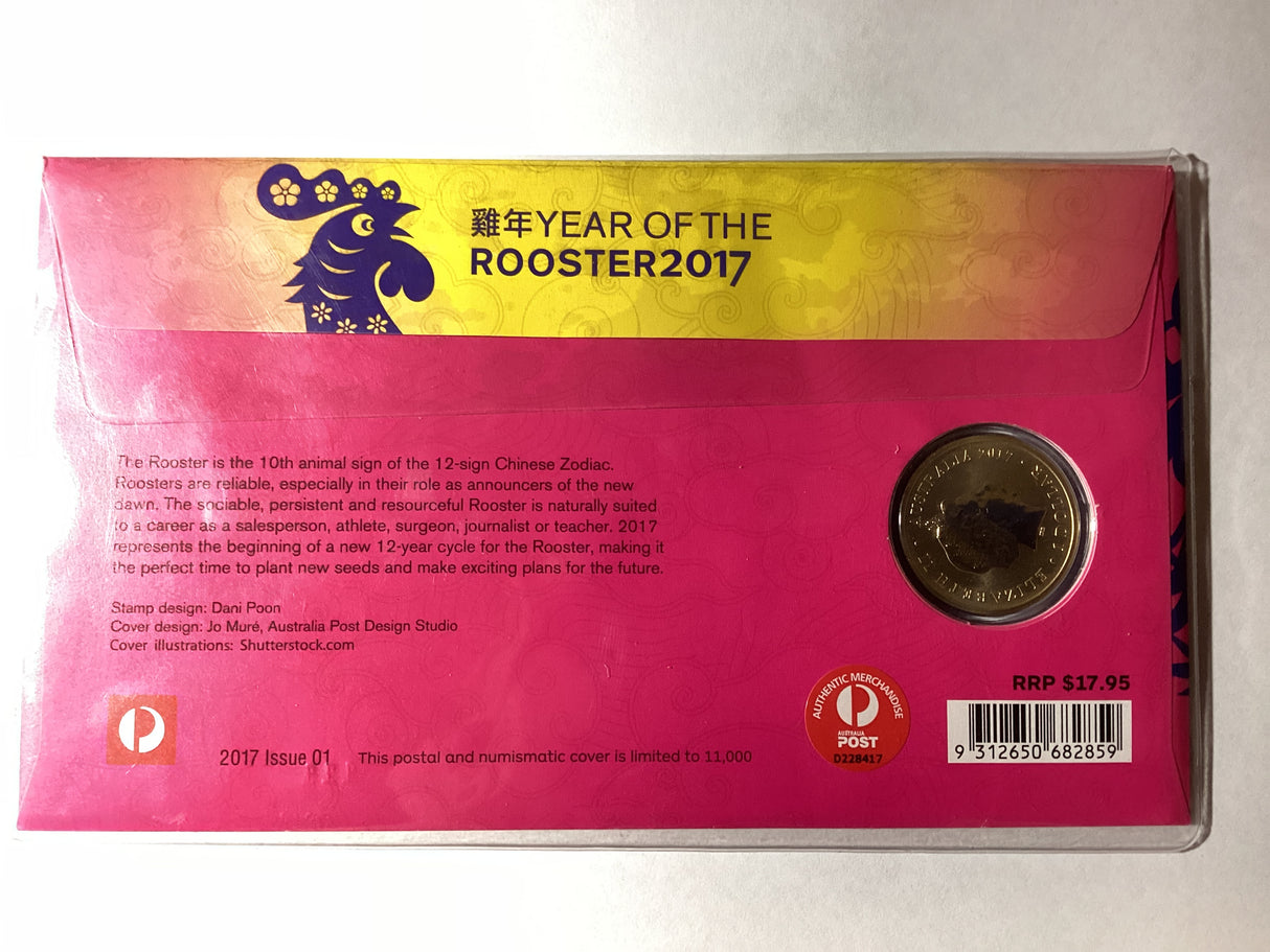 2017 Year of the Rooster $1 PNC release. Melbourne Stamp and Coin Show. 200 made.