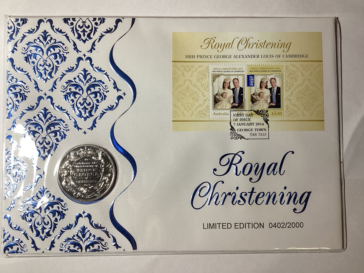 2014 Royal Christening. Prince George Alexander Louis of Cambridge. 5 pounds. 2000 made.