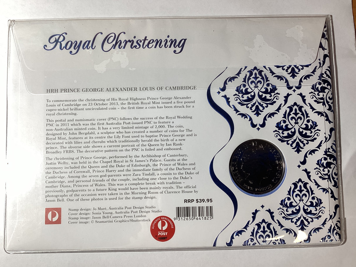 2014 Royal Christening. Prince George Alexander Louis of Cambridge. 5 pounds. 2000 made.