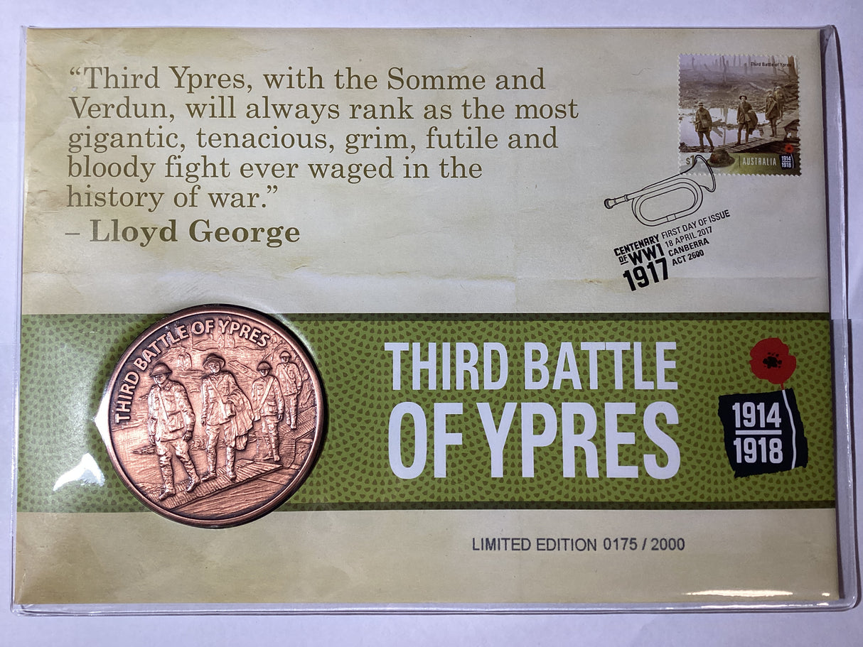 2017 Third Battle Of Ypres Medallion PMC. 2000 Made.