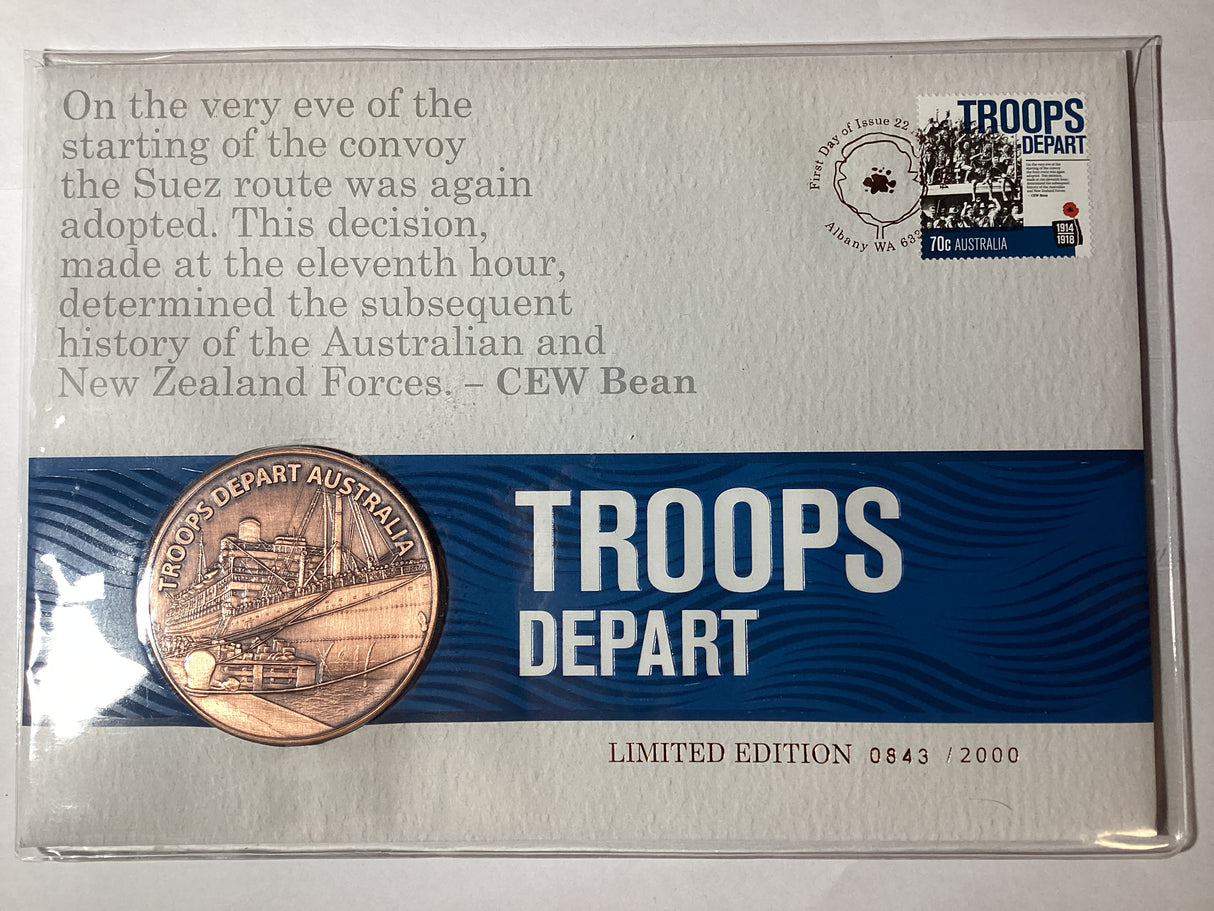 2014 Troops Depart Medallion PMC. 2000 Made.