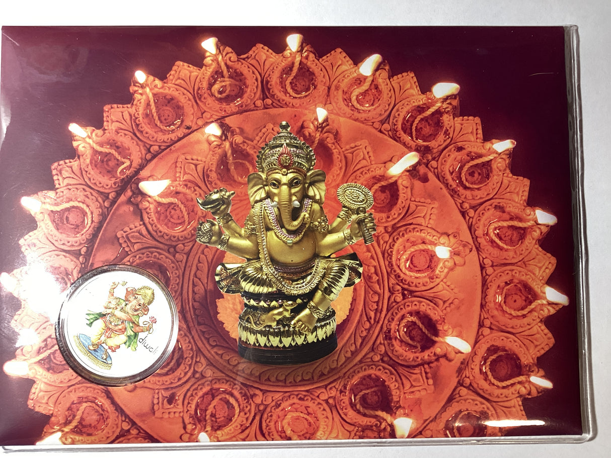 2018 Happy Diwali 1oz Silver PNC. Impressions Release. 120 Made.