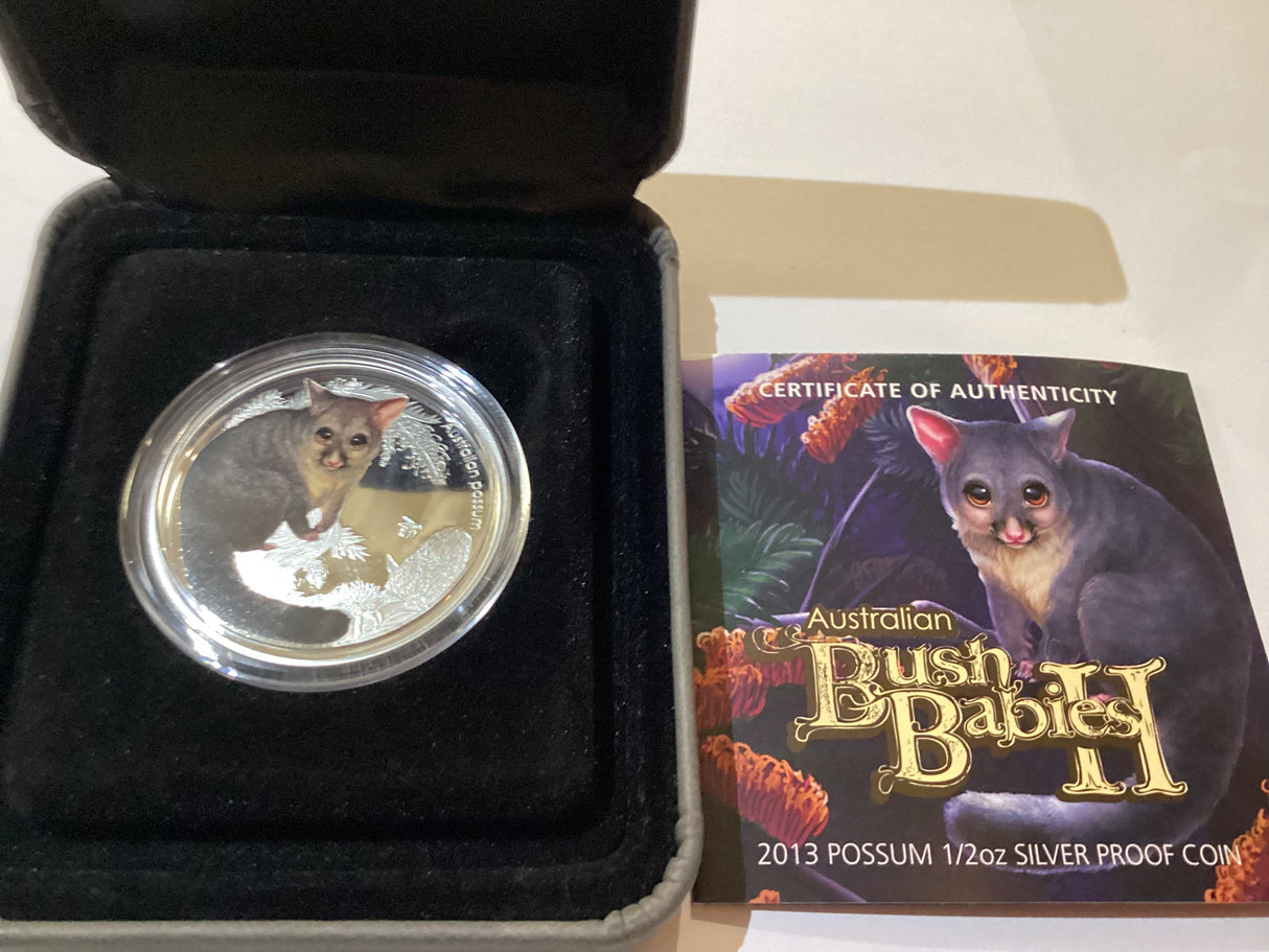 2013 Australian Bush Babies II. Possum. 1/2 Ounce Silver Proof Coin.