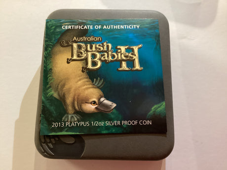 2013 Australian Bush Babies II. Platypus. 1/2 Ounce Silver Proof Coin.
