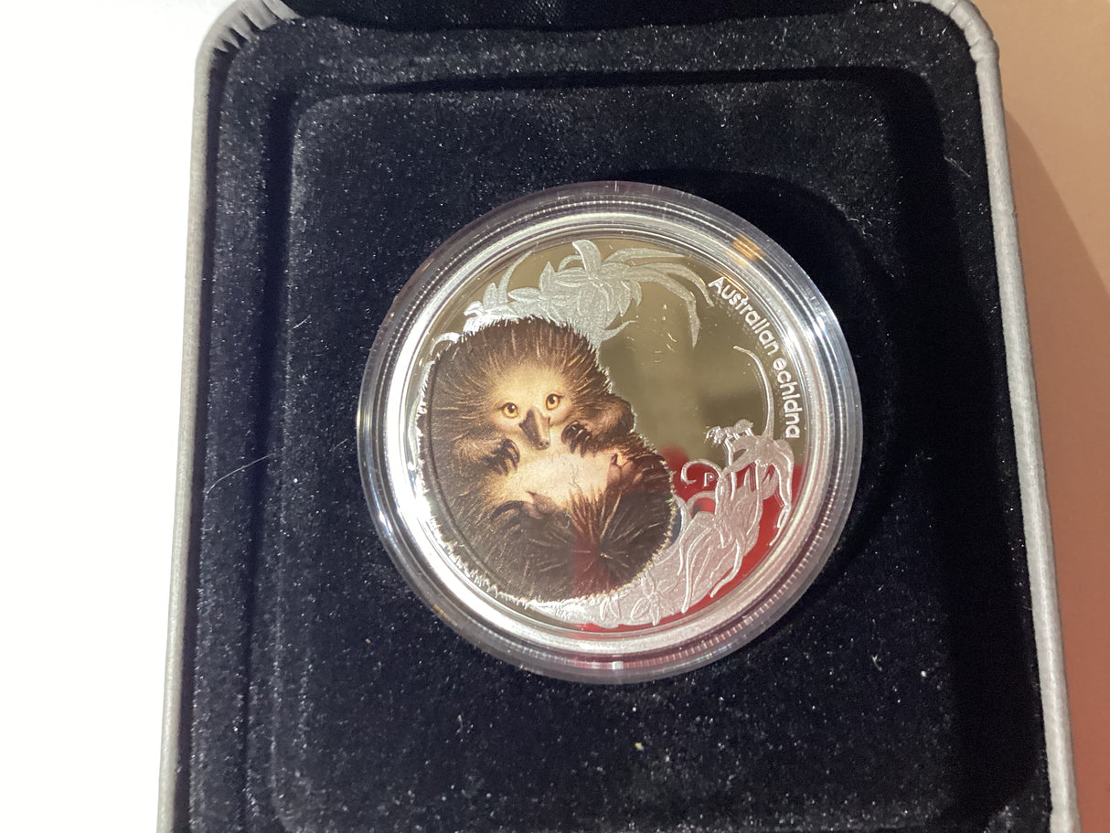 2013 Australian Bush Babies II. Echidna. 1/2 Ounce Silver Proof Coin.