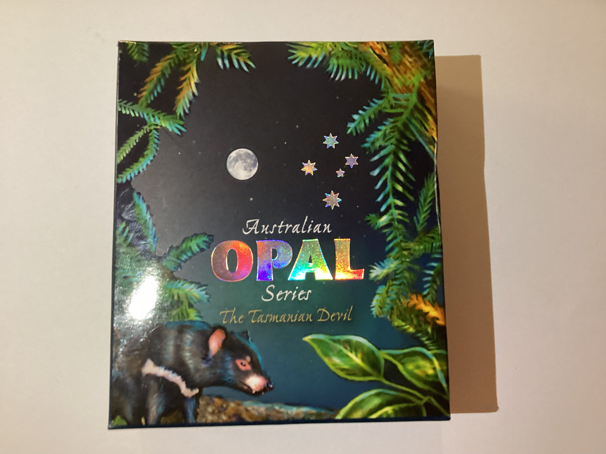 2014 $1 Australian Opal Series. The Tasmanian Devil Silver Proof Coin.