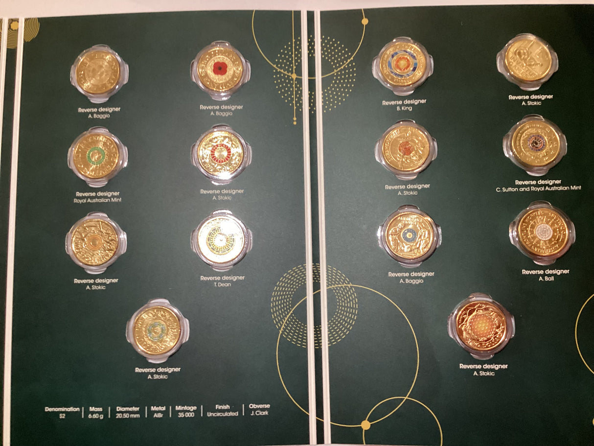 2023 35th Anniversary of The $2 Coin Fourteen Coin Collection. Including Red Poppy.