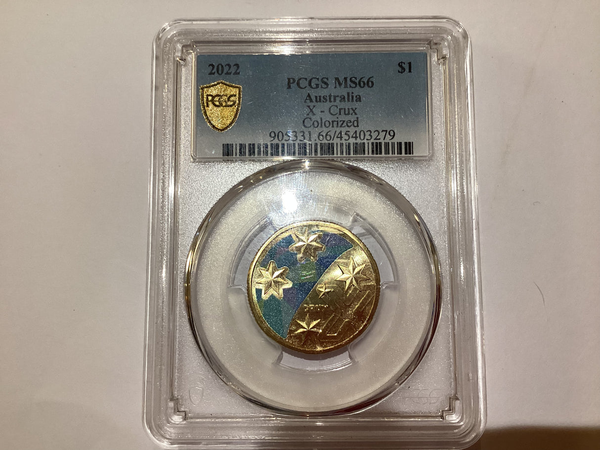 2022 $1 Coloured Crux. PCGS MS66.