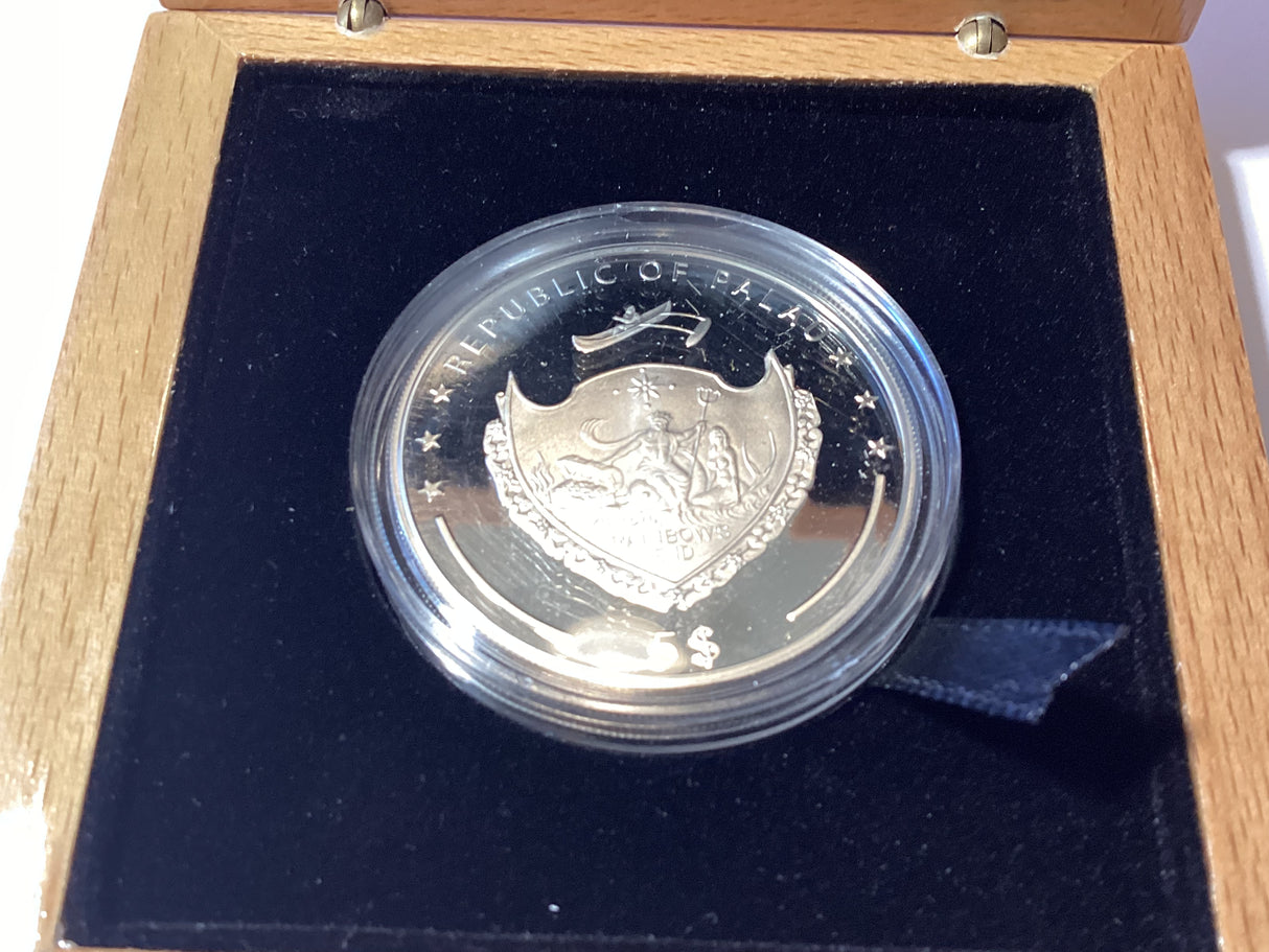 2012 5 Dollars. Mystery of the Sea. Marine Life Protection. Silver Proof Coin.