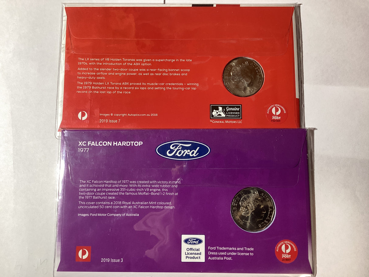 2019 PNC ANDA Perth Money Expo Pair. Holden 1979 XL Torana A9X/XC Falcon Hardtop 1977. 500 Made.