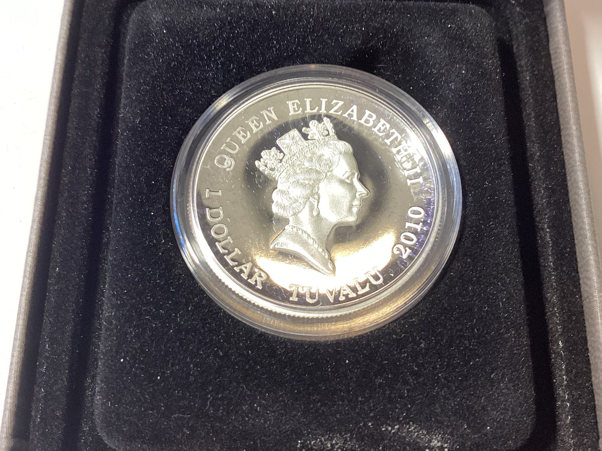 2010 $1 Pheidippides’ Parathion Run 2,500th Anniversary. 1oz Silver Proof High Relief Coin.