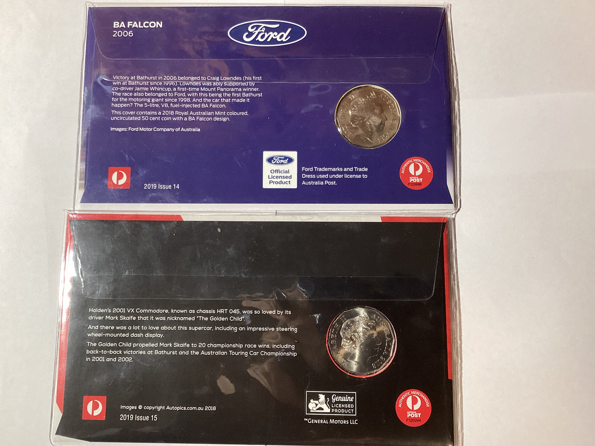 2019 PNC ANDA Brisbane Money Expo Pair. BA Falcon 2006/2001 VX Commodore. 500 Made.