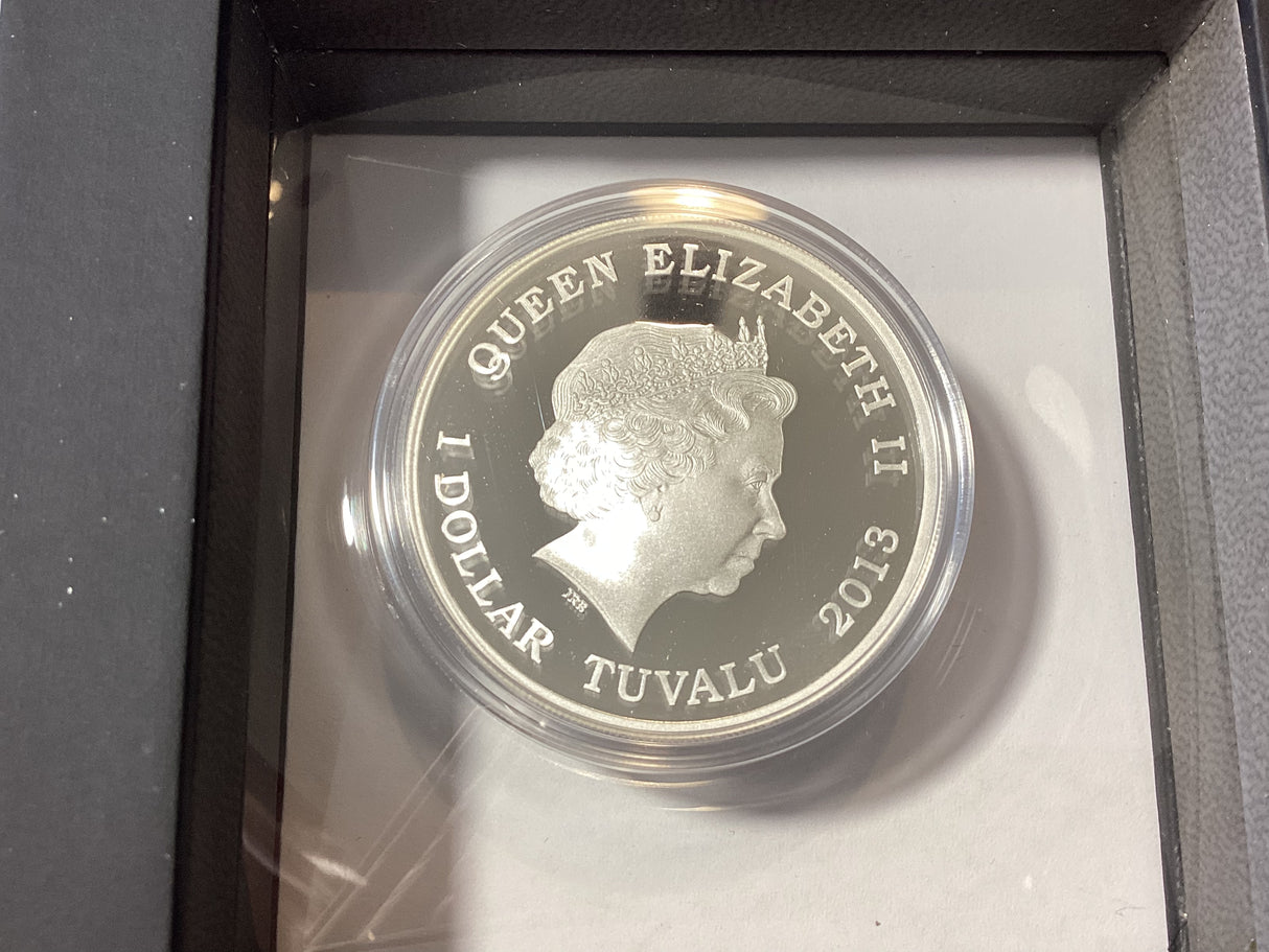 2013 $1 Silver Proof Coin. Lunar Good Fortune and Success. Perth ANDA Show Release.