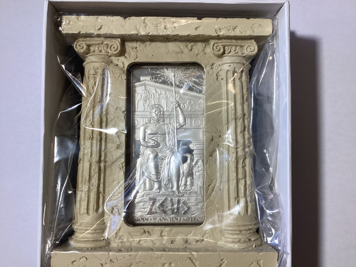 2013 5 Dollars. Gods of Ancient Greece. Zeus. 2oz Silver Proof Coin.