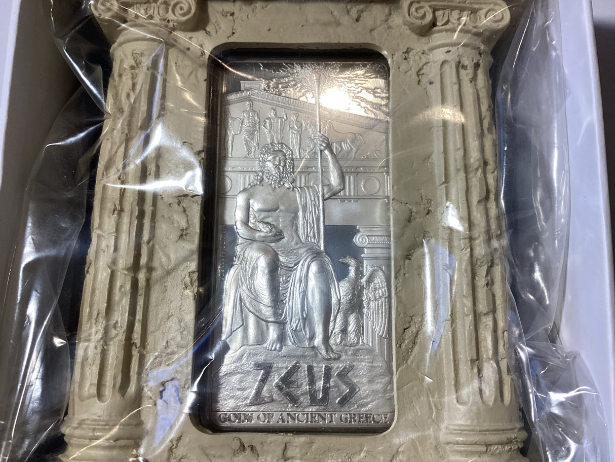 2013 5 Dollars. Gods of Ancient Greece. Zeus. 2oz Silver Proof Coin.