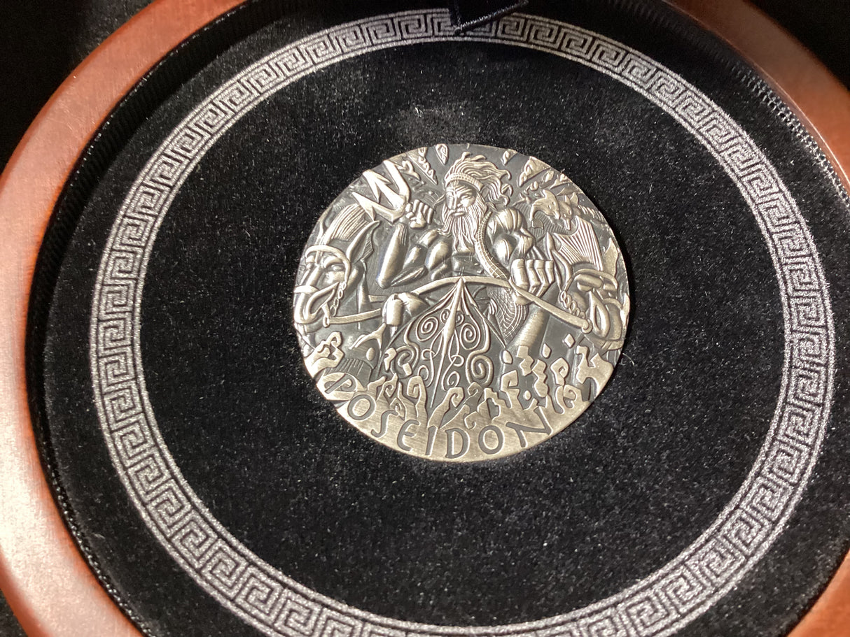 2014 $2 Gods of Olympus. Poseidon. 2oz Silver Proof Coin.