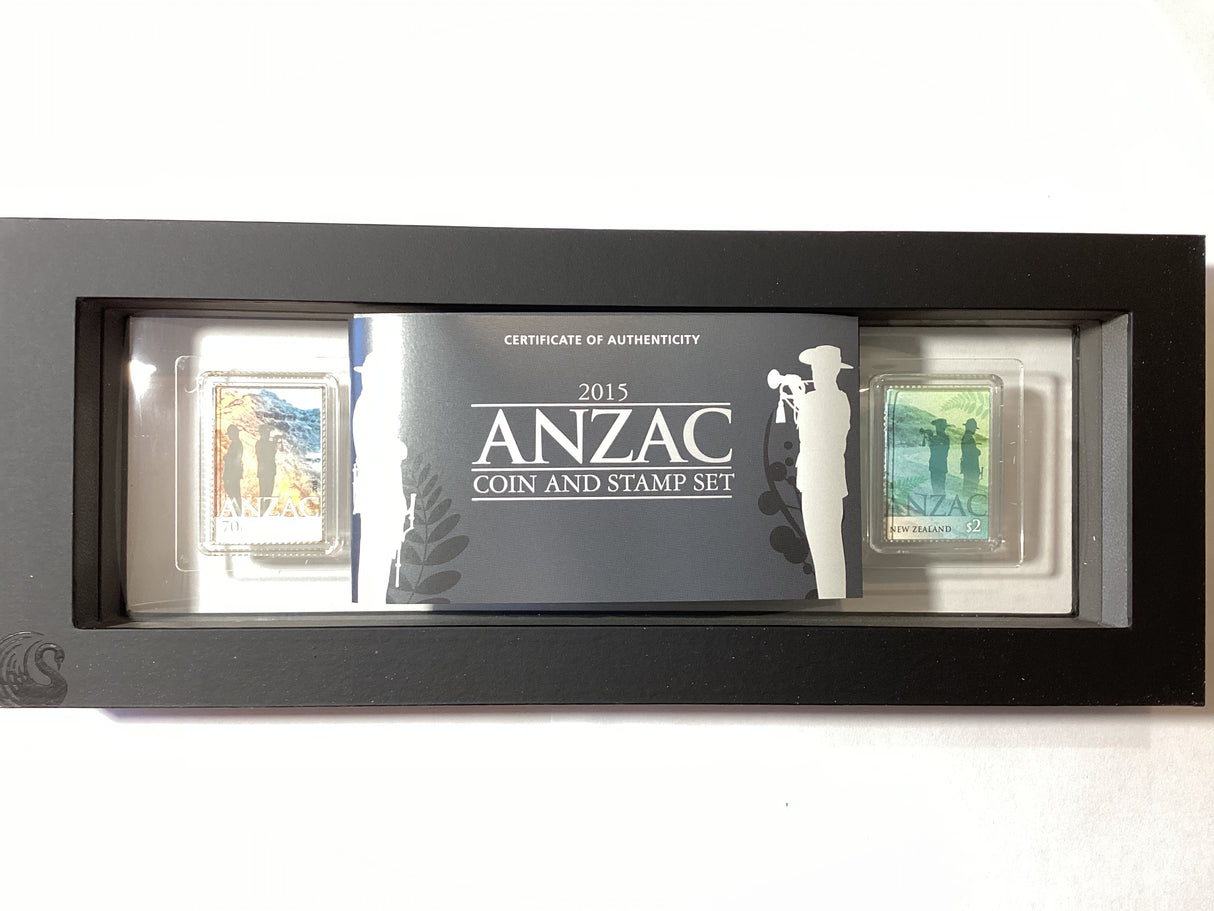 2015 Anzac Silver Coin and Stamp Set.