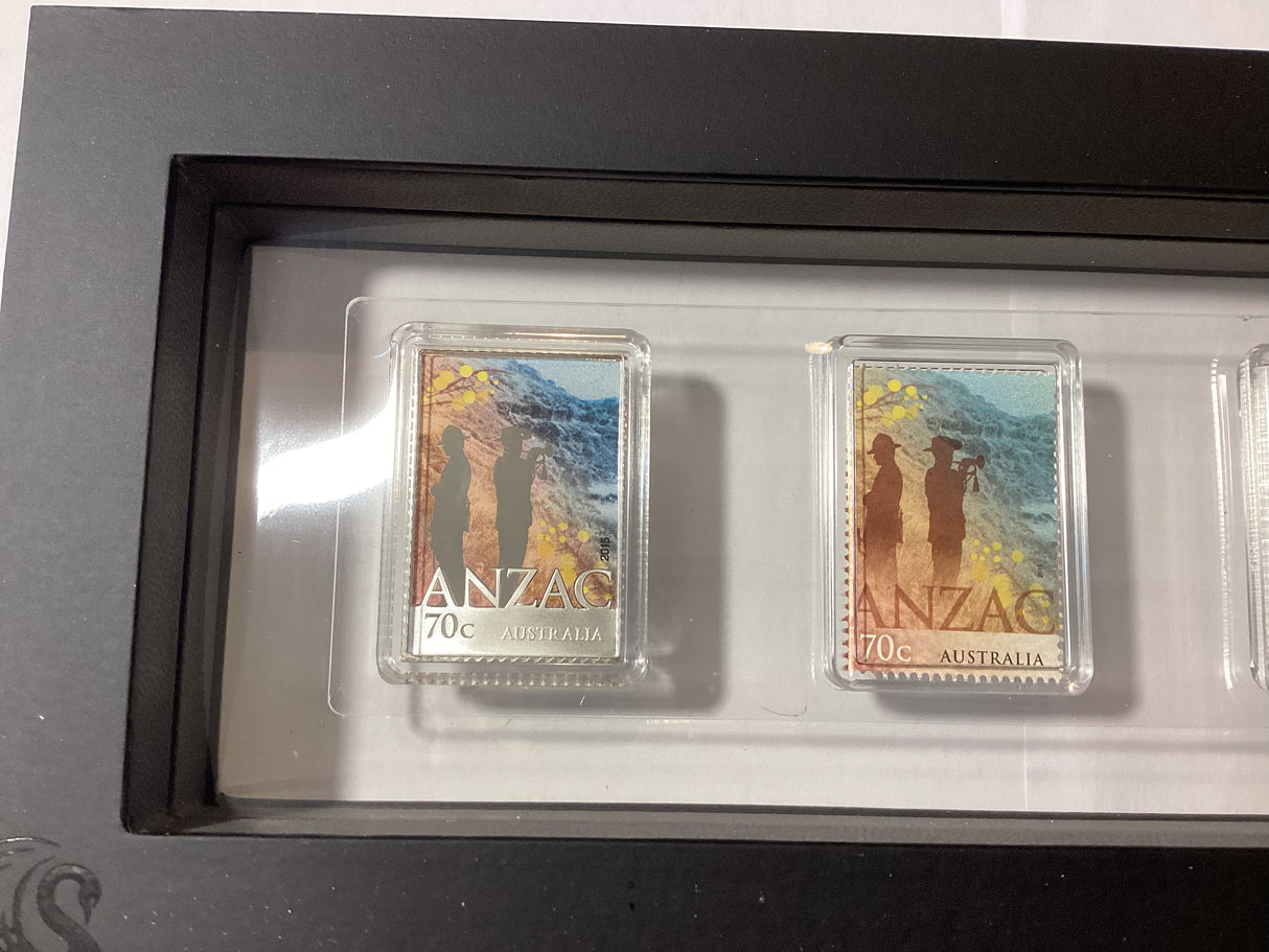 2015 Anzac Silver Coin and Stamp Set.