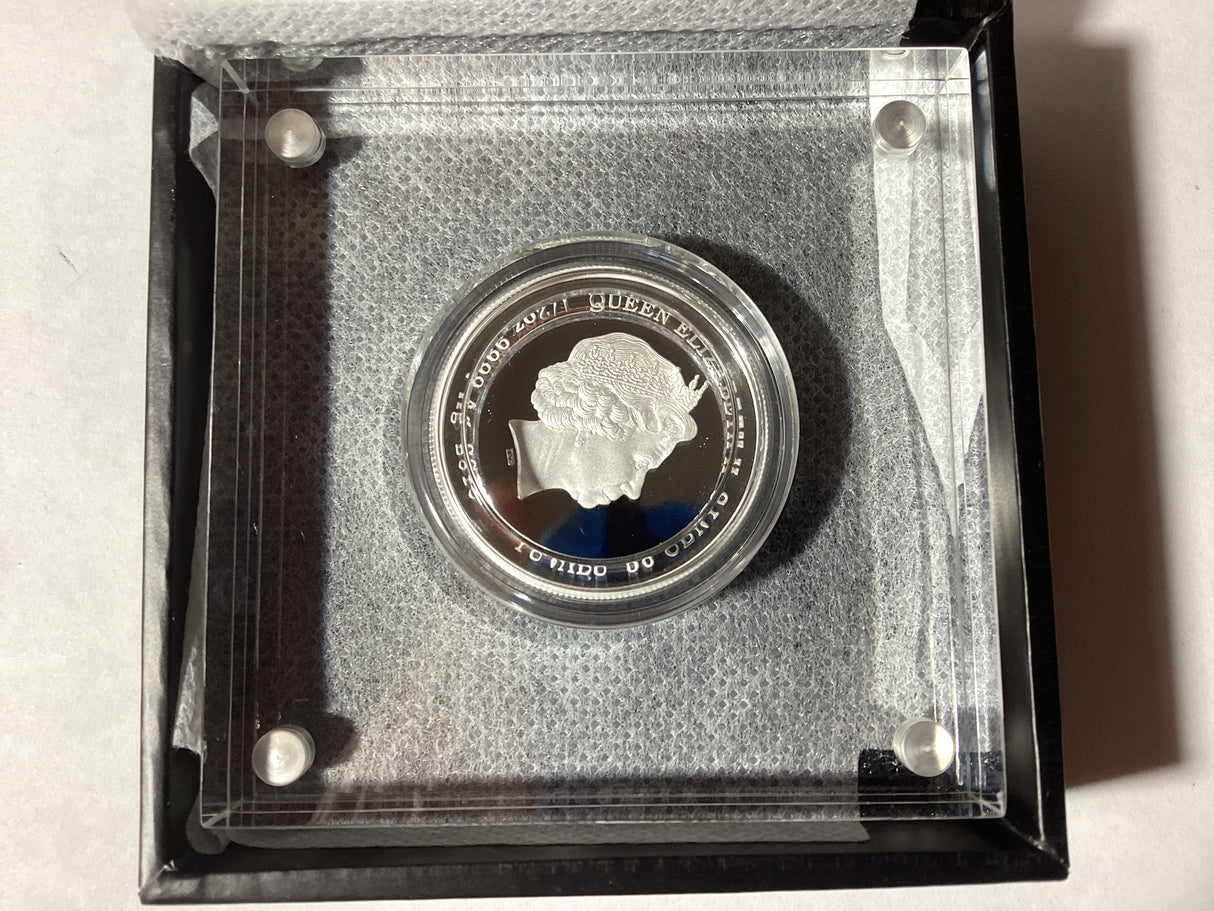 2018 50c 1/2 Ounce Silver Proof Coloured Coin. Looney Tunes. Tweety Bird.