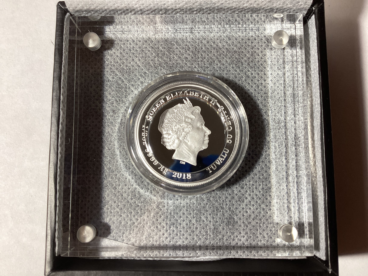 2019 50c 1/2 Ounce Silver Proof Coloured Coin. Looney Tunes. Daffy Duck.