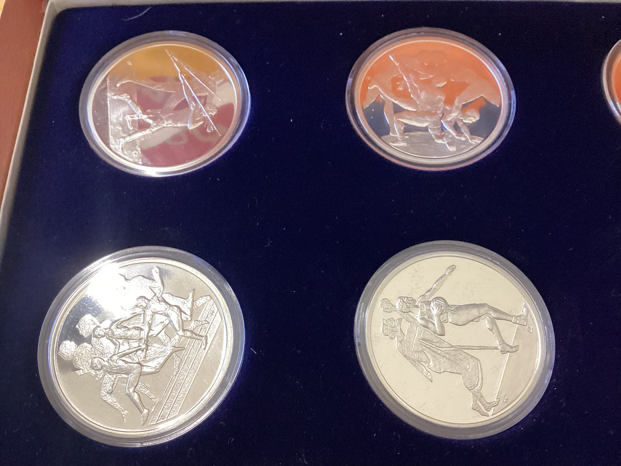 2004 Athens Olympics Games. 12 Coin Sterling Silver Coin Set.