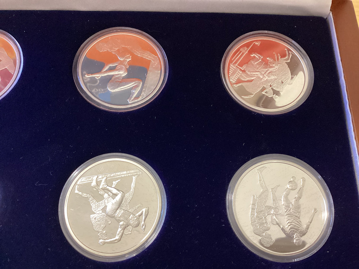 2004 Athens Olympics Games. 12 Coin Sterling Silver Coin Set.