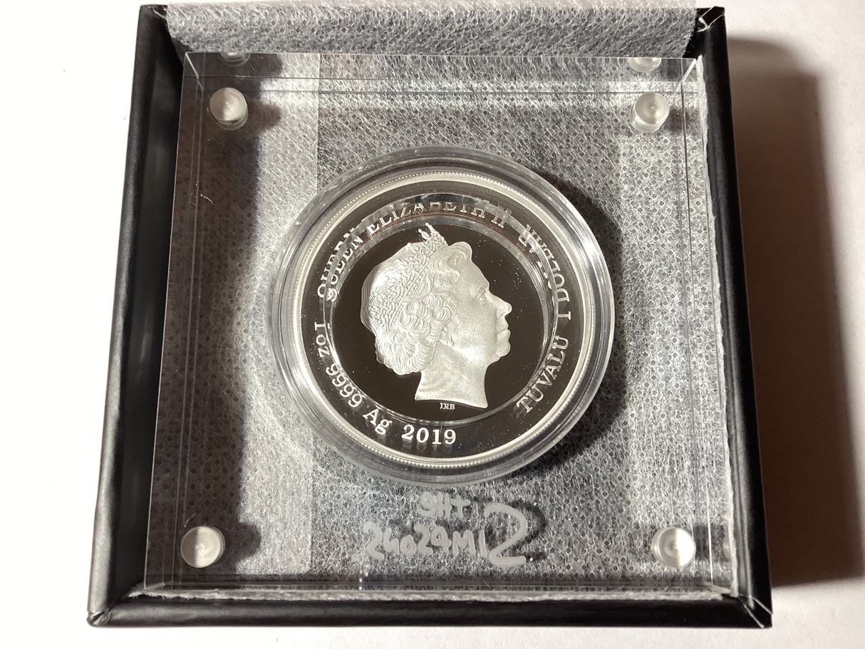 2019 $1 1oz Silver Proof Coloured Coin. The Simpsons. Lisa Simpson.