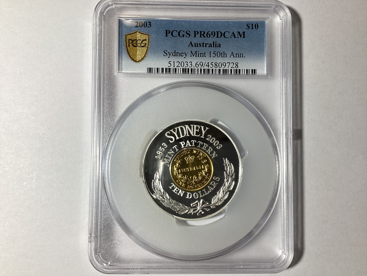 2003 $10 Sydney Mint 150th Anniversary. Subscription Coin. PR69DCAM.