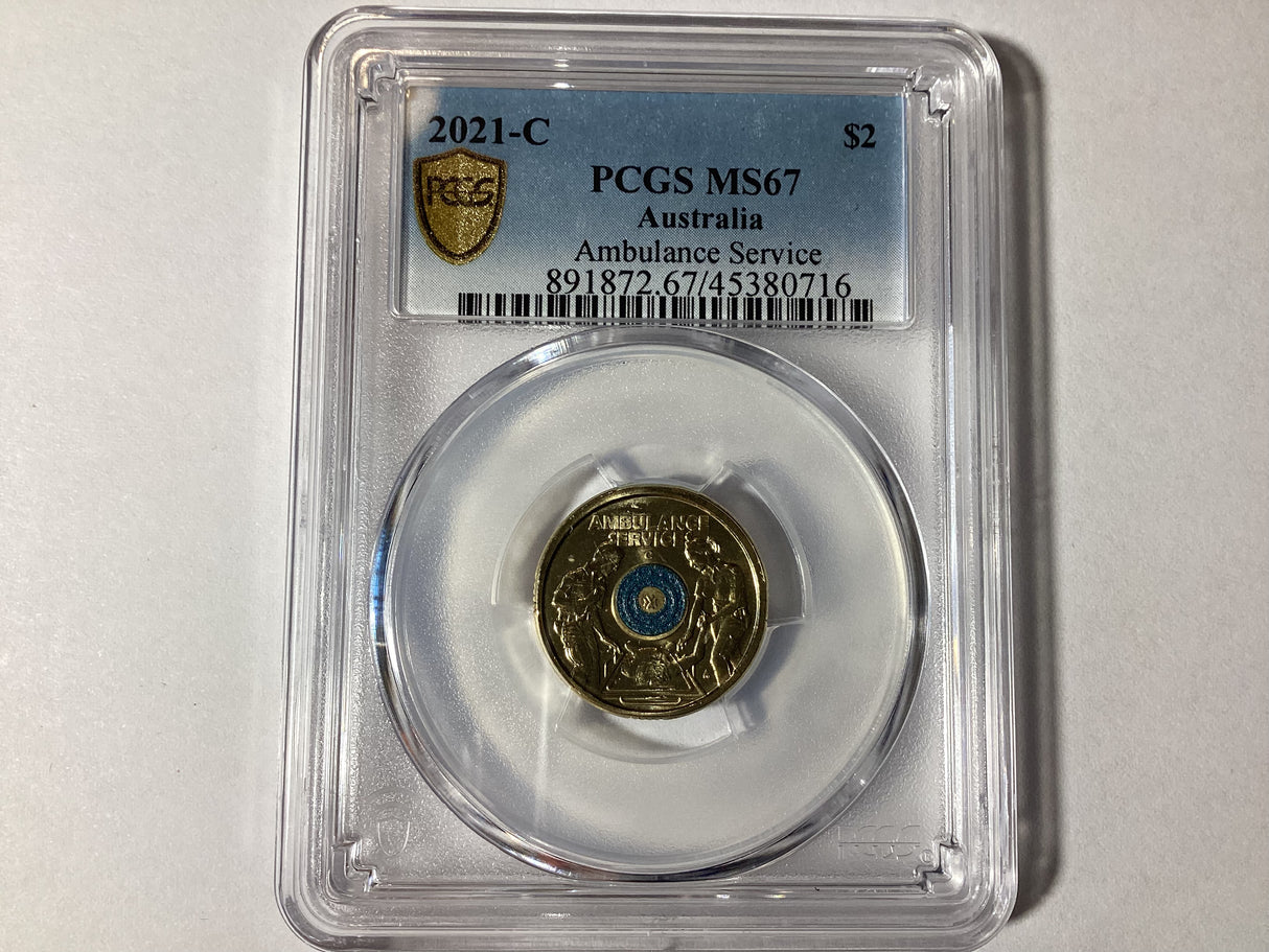 2021 $2 ‘C’ Mintmark. Ambulance Service. MS67.