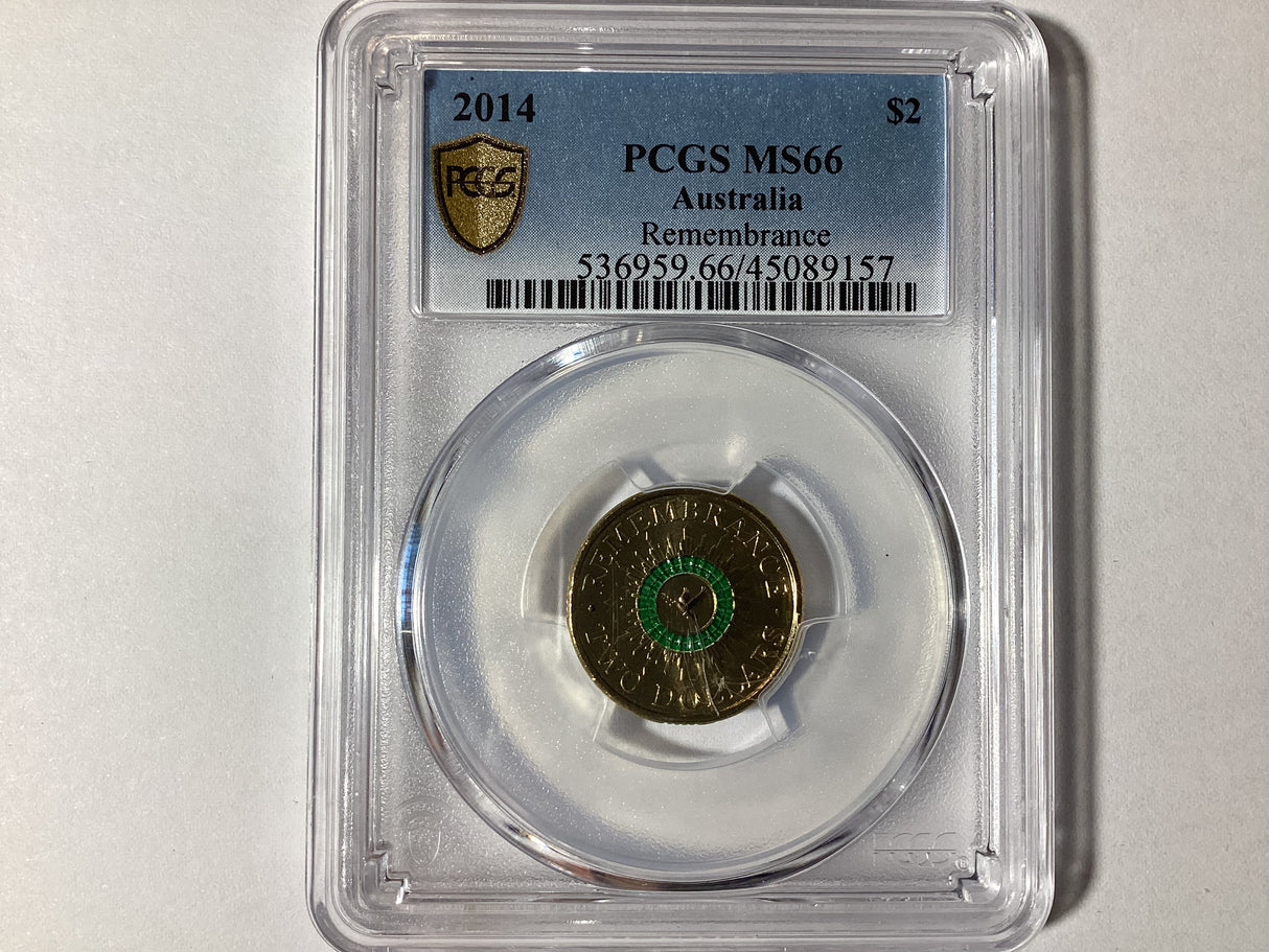 2014 $2 Green Dove. PCGS MS66