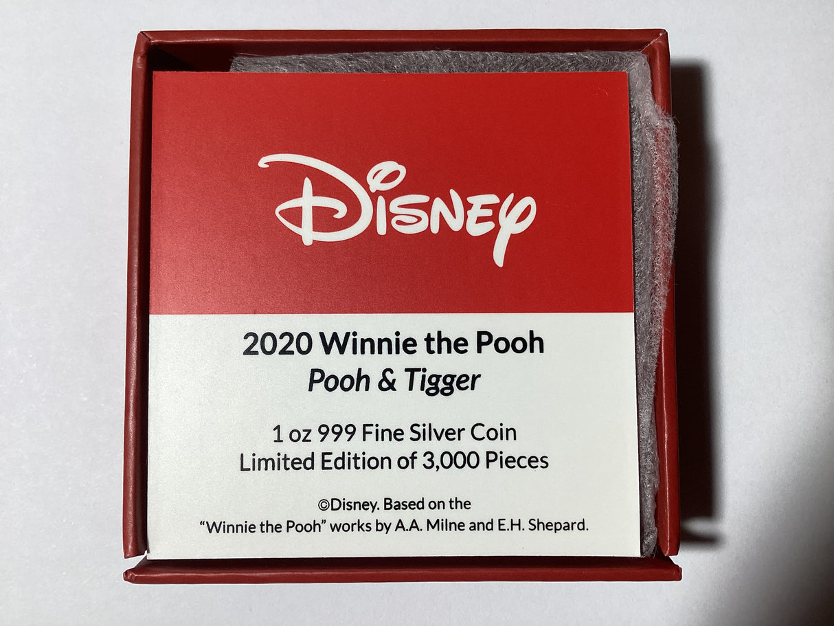 2020 $2 1oz Fine Silver Coin. Winnie the Pooh Series. Pooh and Tigger.