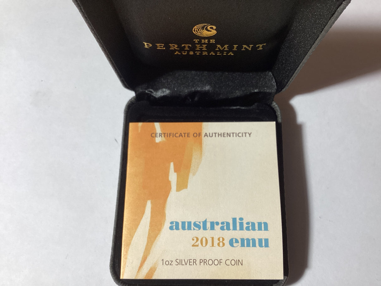 2018 $1 1oz Silver Proof Coin. Australian Emu.