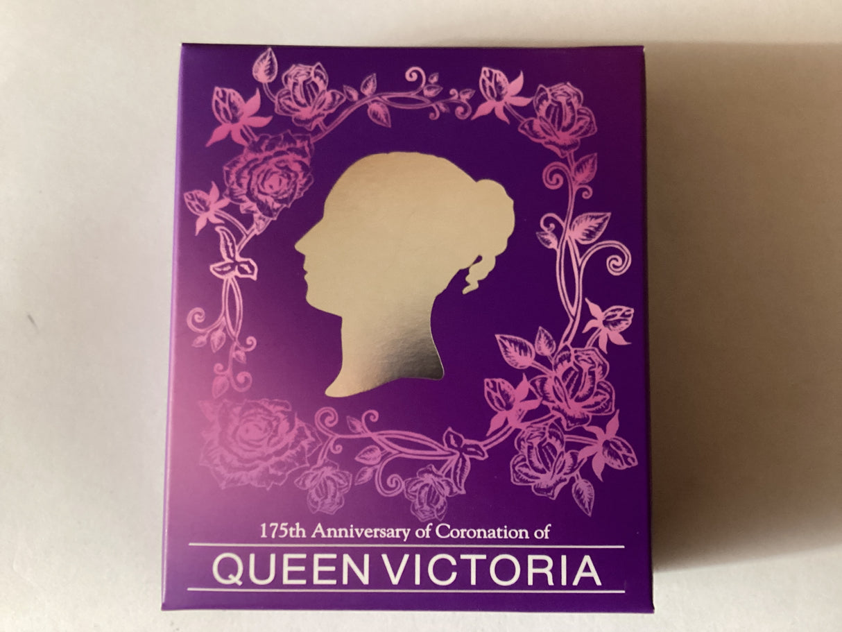 2013 $1 1oz Coloured Silver Proof Coin. 175th Anniversary of the Coronation of Queen Victoria.